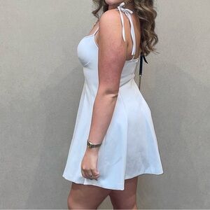 Zara White Tie-Strap Mini Dress